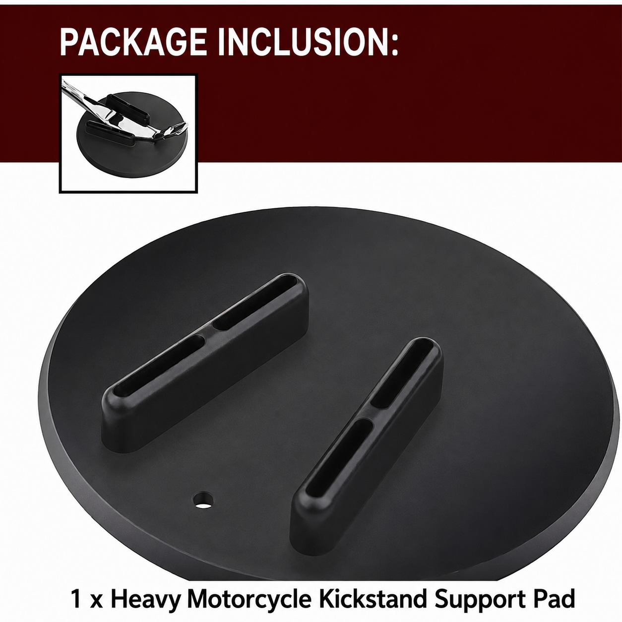 Heavy Motorcycle Kickstand Support Pad