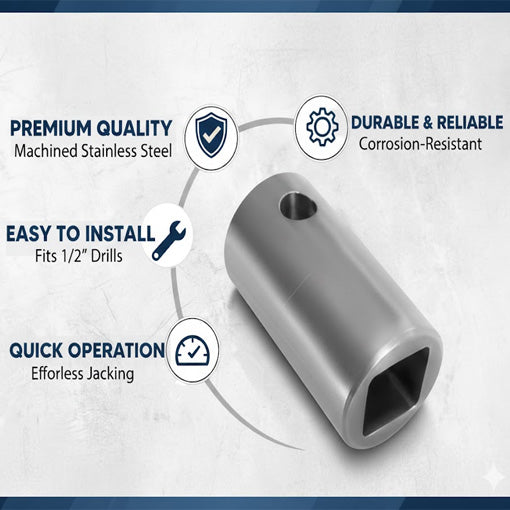 1/2'' Jack Shaft Trailer Jack Drill Adapter