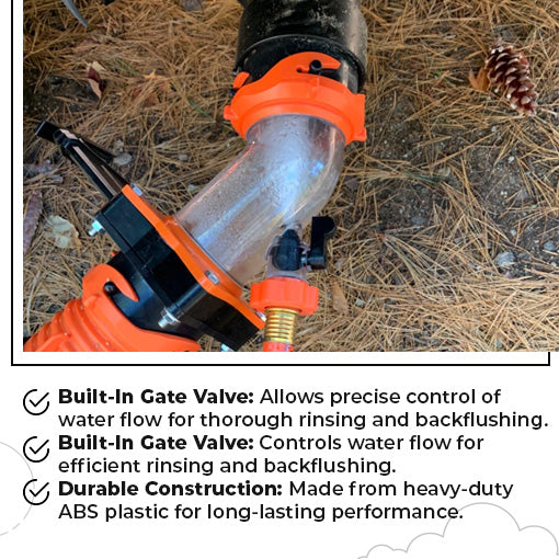 RV Clear Holding Tank Rinser with Gate Valve