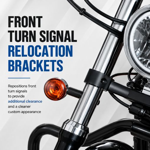 Motorcycle Front Turn Signal Mounts Relocation Kit