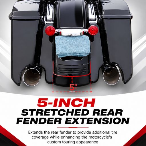 5" Motorcycle Rear Fender Extension Stretched Filler
