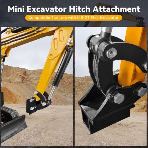 Mini Excavator Trailer Hitch Receiver Attachment