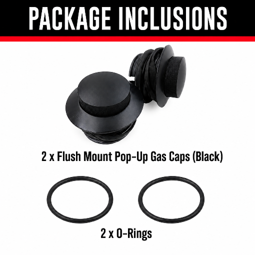 2-pack Motorcycle Flush Mount Pop-Up Fuel Tank/Gas Cap