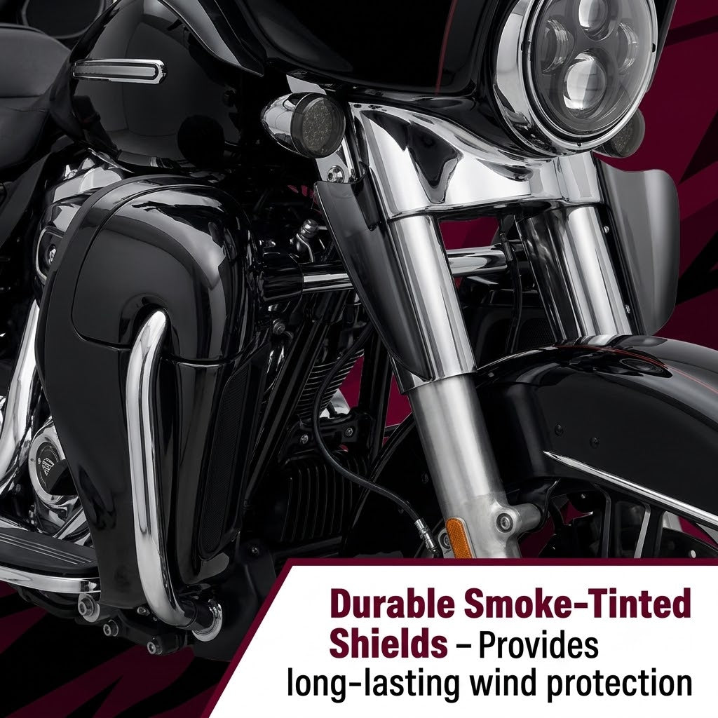 Motorcycle Front Fork Mount Wind Deflectors