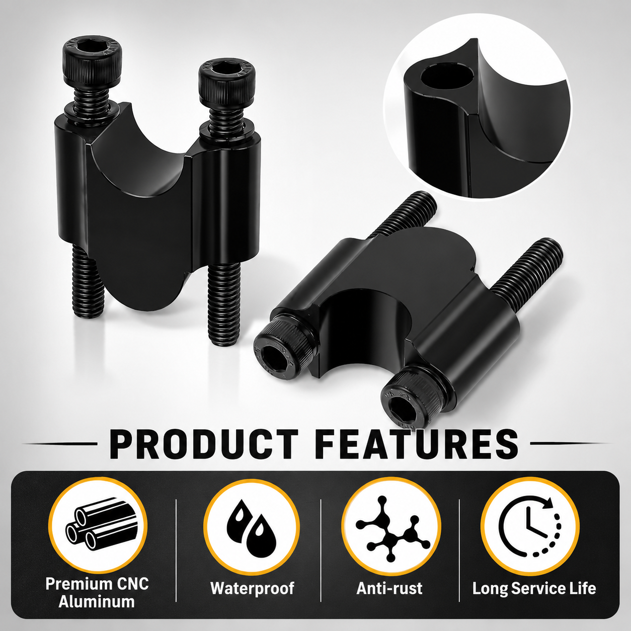 Universal 7/8 Inch Motorcycle Handlebar Risers