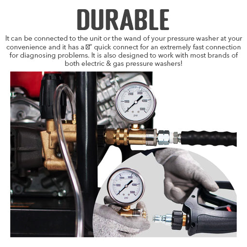 6000 PSI Pressure Washer Gauge