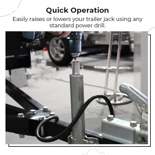 1/2'' Jack Shaft Trailer Jack Drill Adapter