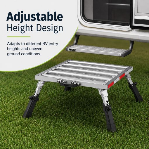 Adjustable RV Steps Extra Large Platform