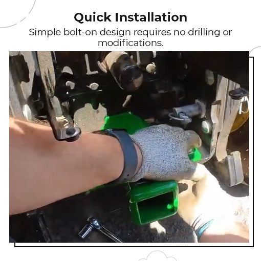 Rear 2 Inch Receiver Hitch Plate for John Deere