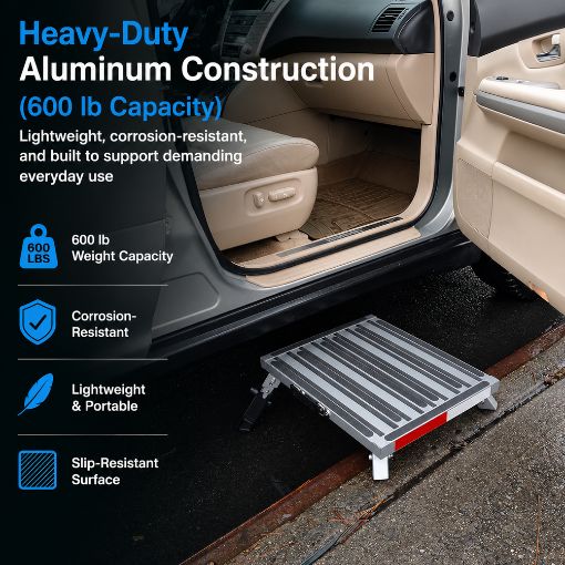 Adjustable RV Steps Extra Large Platform