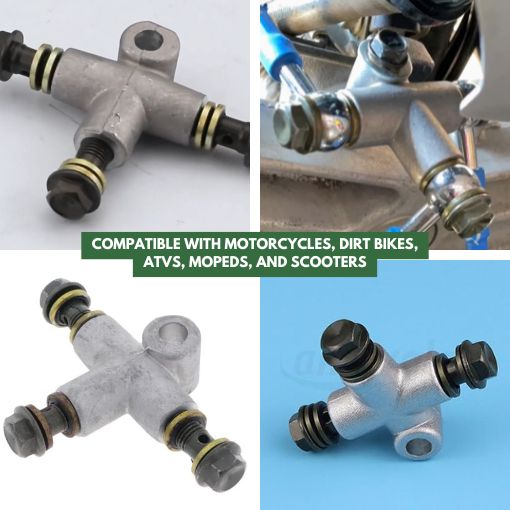 3-Way Motorcycle Hydraulic Brake Line Tee Hose Connector
