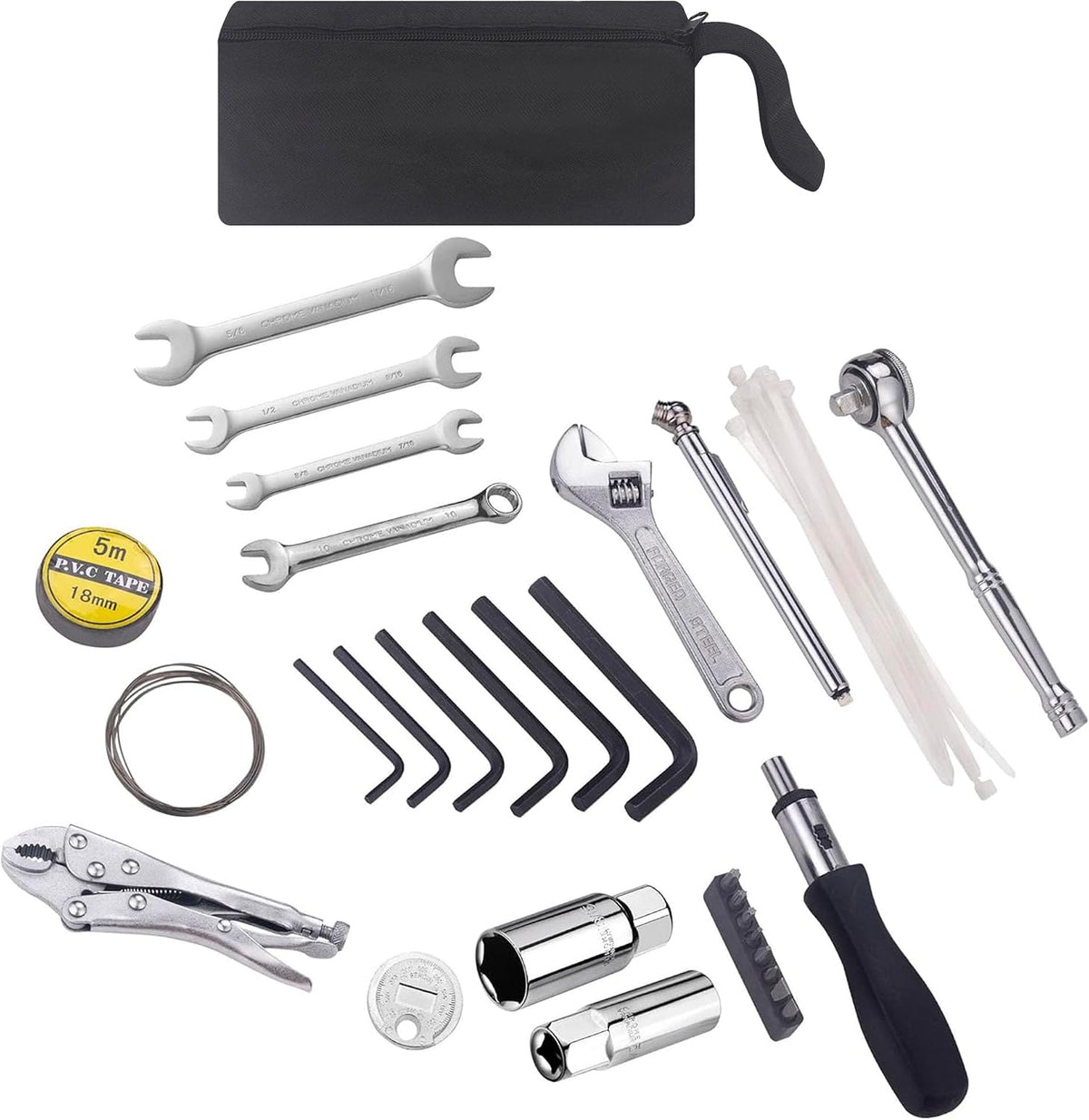 HD Compact Motorcycle Roadside Repair Tool Kit