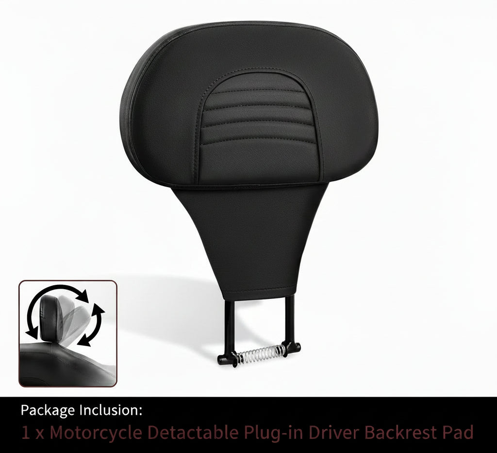 Motorcycle Detachable Plug-in Driver Backrest Pad