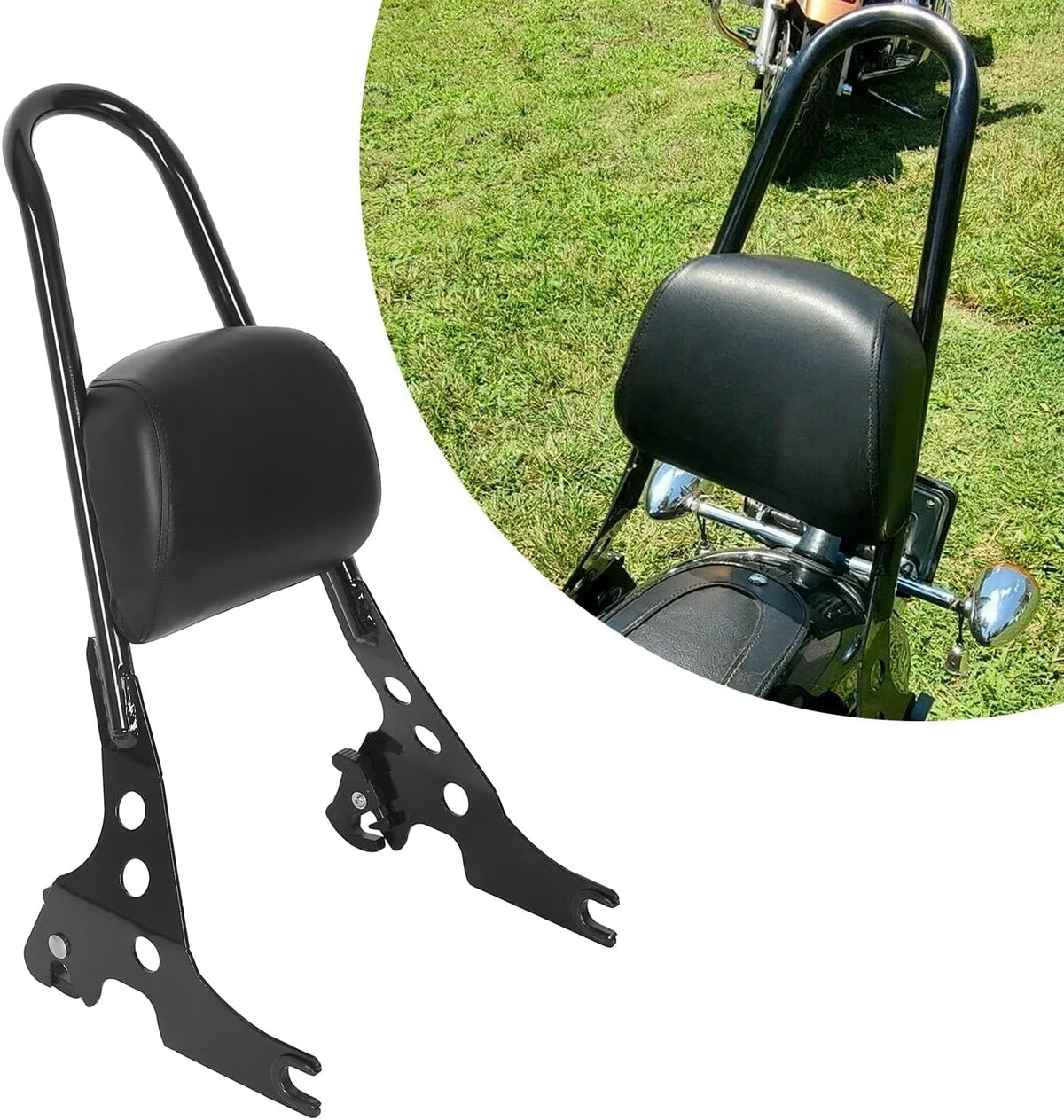 Motorcycle Detachable Sissy Bar Passenger Backrest