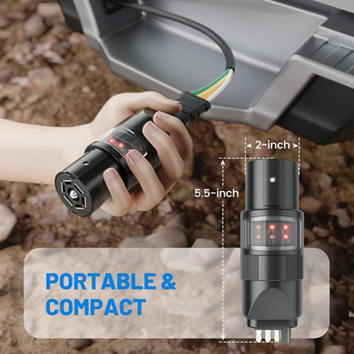 360 Rotatable 7 Way Blade & 4 Pin Trailer Light Wire Circuit Tester