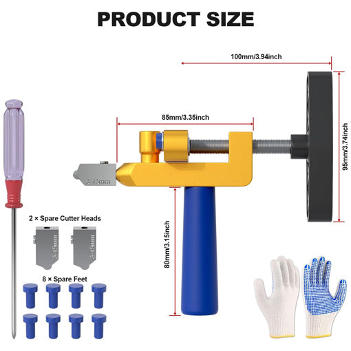 2-in-1 Glass Cutting Tool Kit