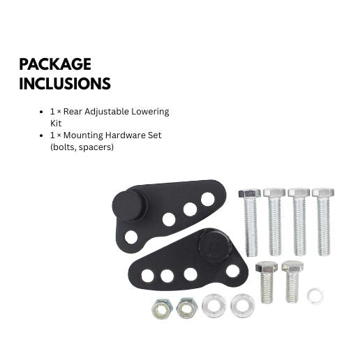 Motorcycle 1"-3" Rear Adjustable Slam Lowering Kit