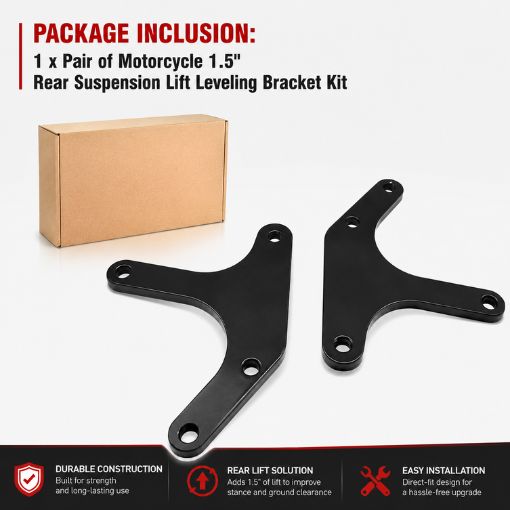 Motorcycle 1.5'' Rear Suspension Lift Leveling Bracket Kit