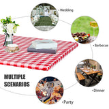 Fitable Checkered Picnic Table Cloth Set