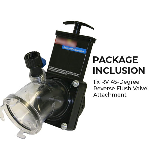 RV 45-Degree Reverse Flush Valve Attachment