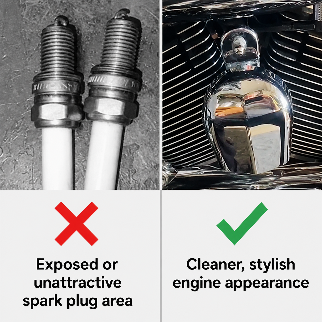 Motorcycle Spark Plug Head Bolt Cover Set