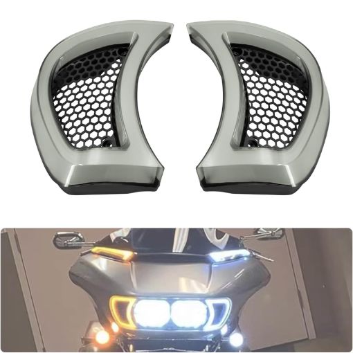Motorcycle LED Headlight Vent Accent Turn Signal Lights