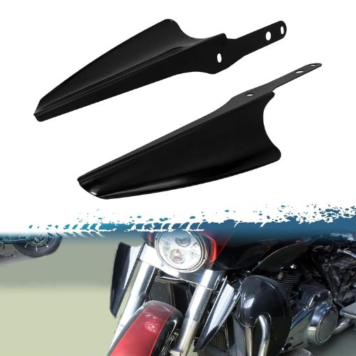 Bolt-On Motorcycle Front Fork Mount Wind Deflectors 1-Pair