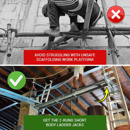 2-Rung Short Body Ladder Jacks