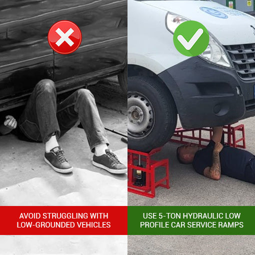 5-Ton Hydraulic Low Profile Car Service Ramps