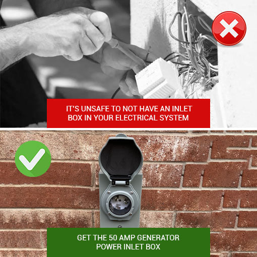 50 Amp Generator Power Inlet Box