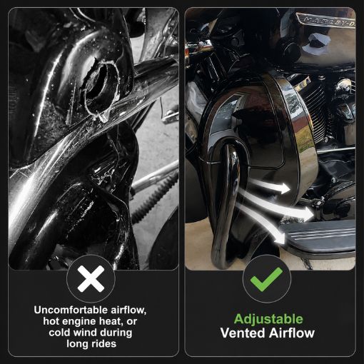 Motorcycle Lower Vented Leg Fairing With Speaker Pods