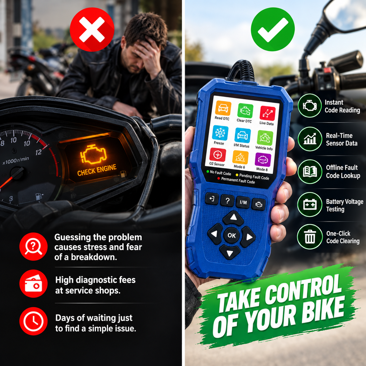 Motorcycle System Diagnostic Measurement Tool