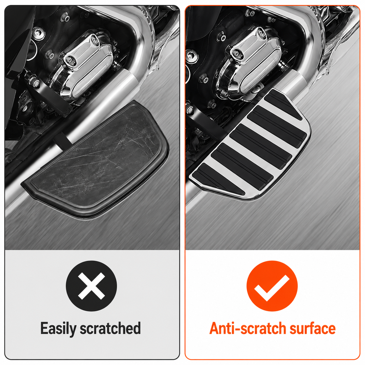Motorcycle Wider Passenger Floorboards