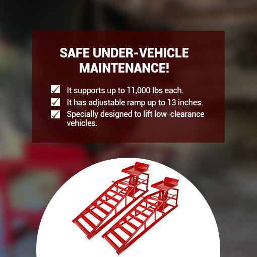 5-Ton Hydraulic Low Profile Car Service Ramps