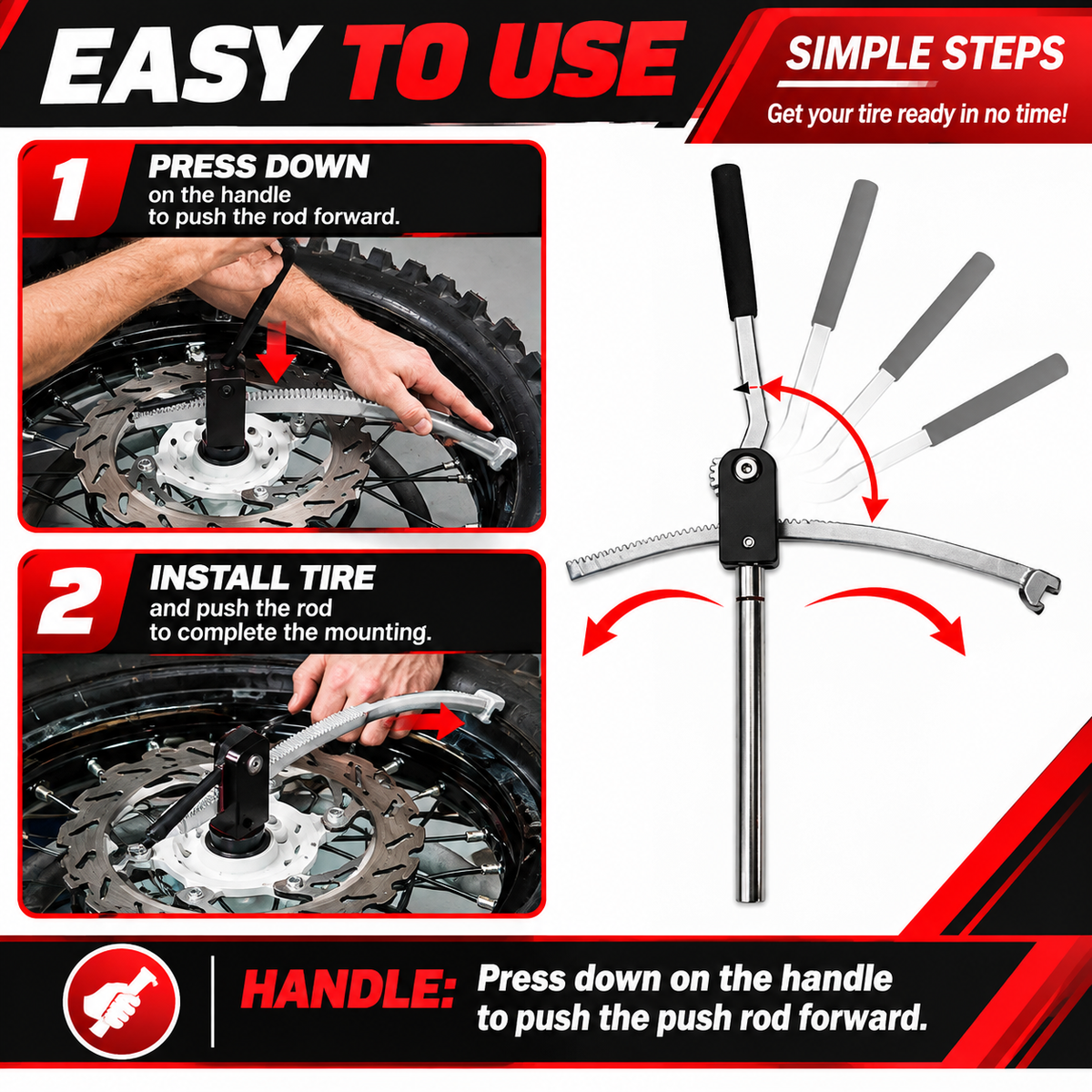 No-Pinch Dirt Bike Tire Changing Tool Kit