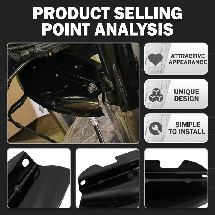 Motorcycle Lower Triple Tree Wind Deflector
