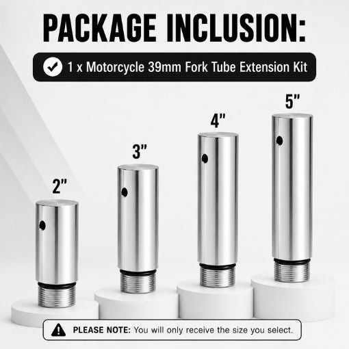 Motorcycle 39mm Fork Tube Extension Kit