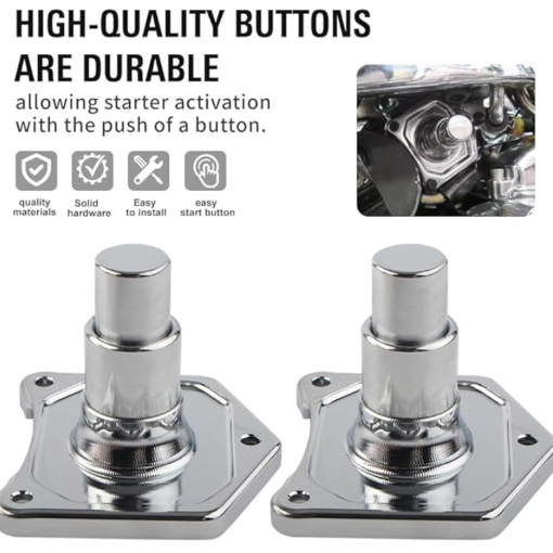 Motorcycle Solenoid Cover Push Starter Button Kit