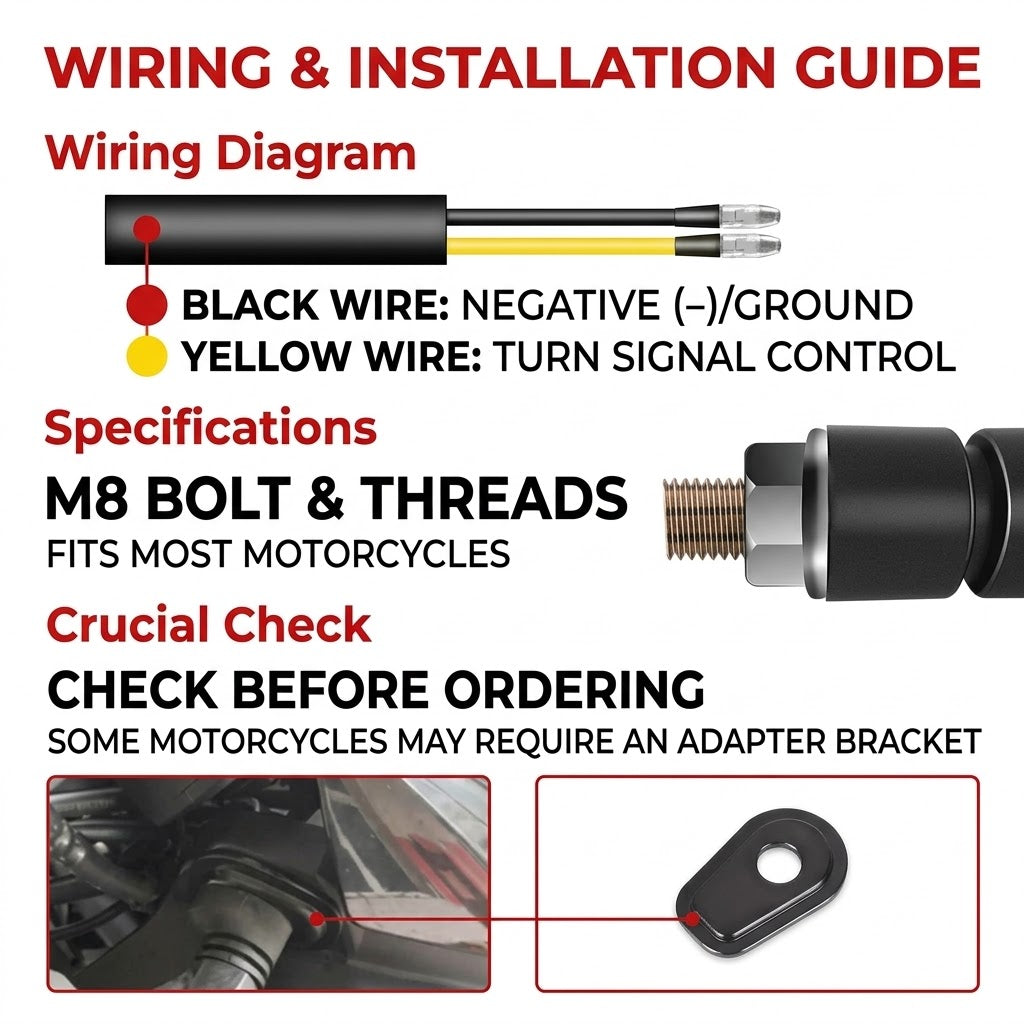 Motorcycle LED Turn Signal Lights Projectors