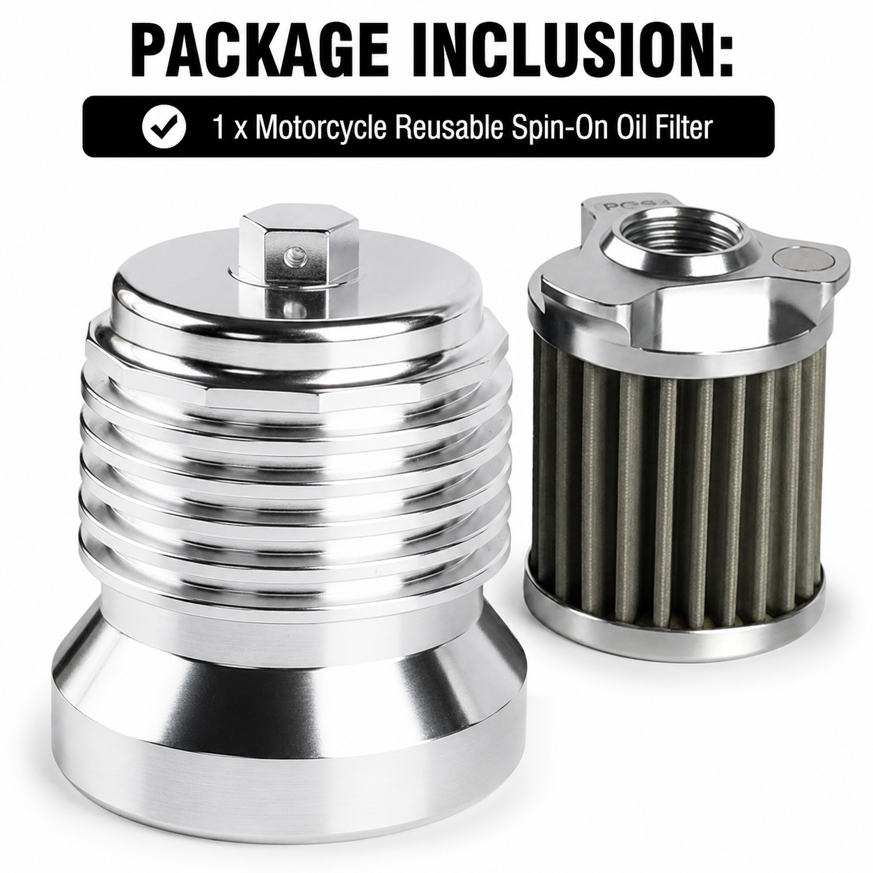 Motorcycle Reusable Spin-On Oil Filter