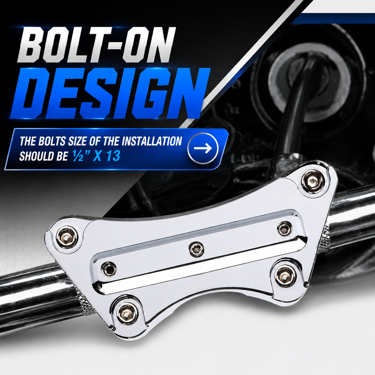 Motorcycle Anti-Slip Handlebar Risers 1'' Top Clamp