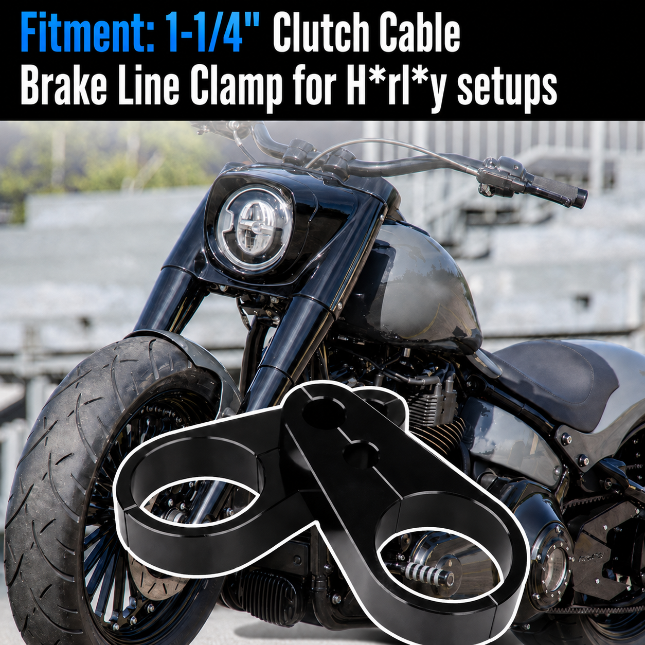 Motorcycle Handlebar Clutch Cable Brake Line Clamp Holder