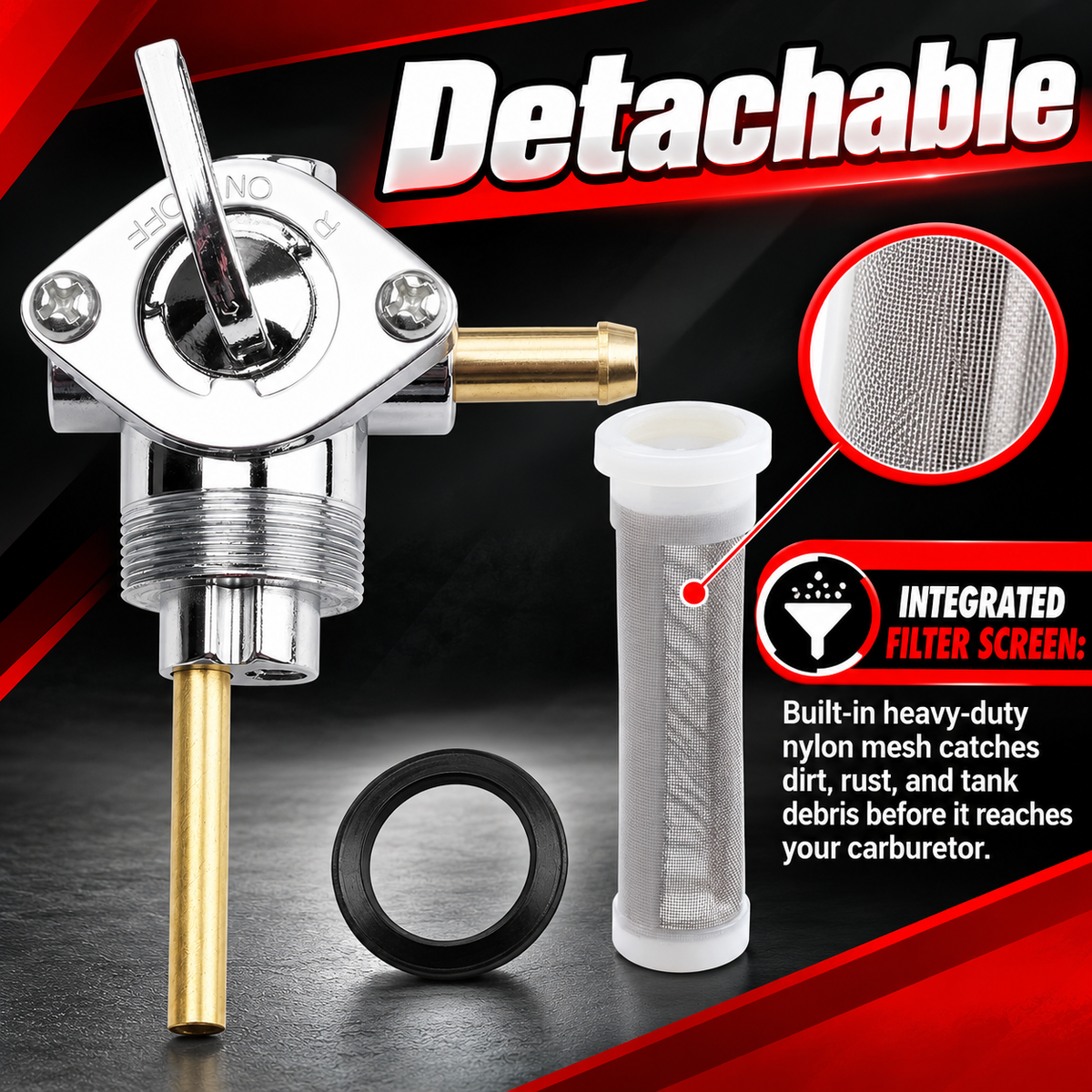 HD Motorcycle 22mm Petcock Fuel Valve Replacement