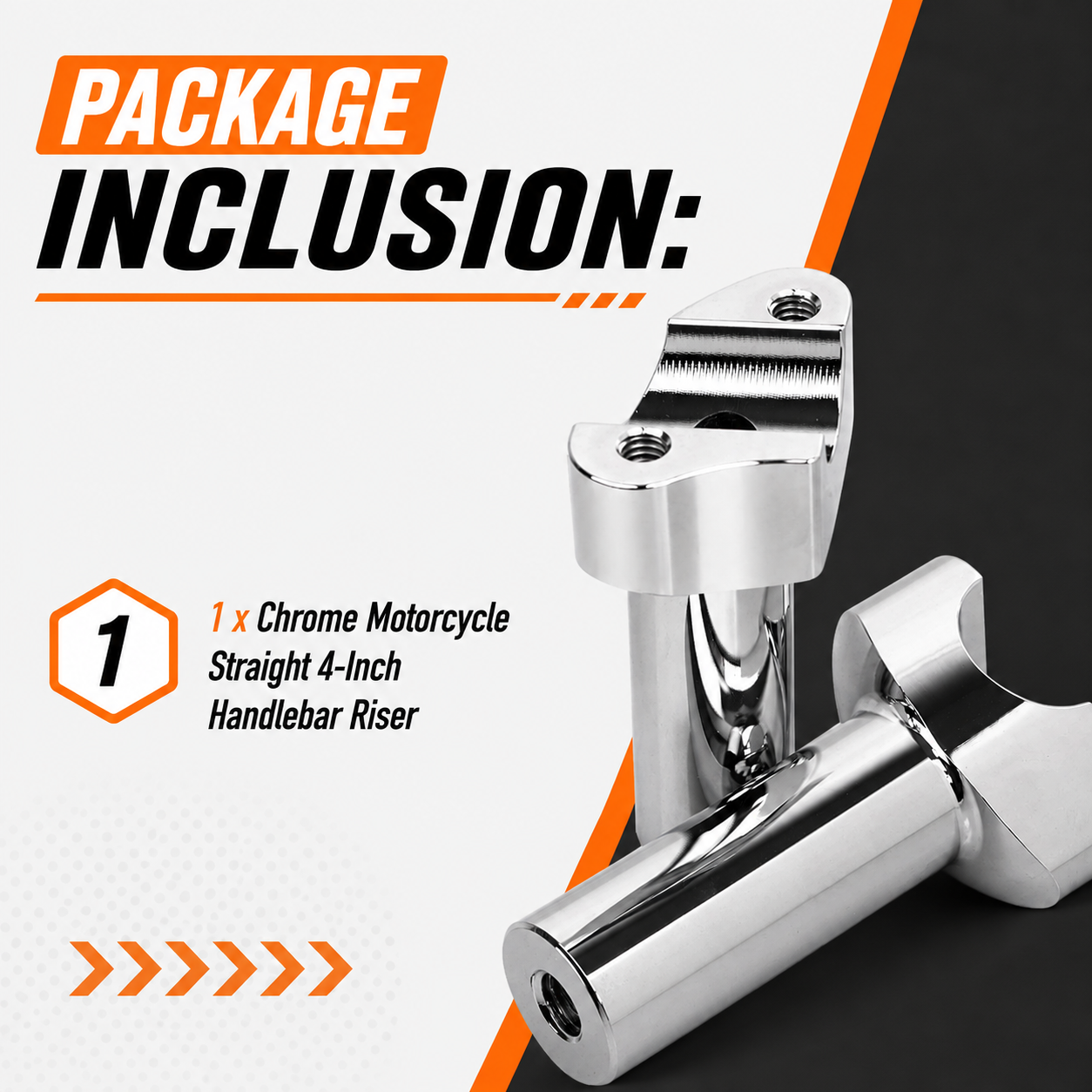 Motorcycle Straight 4-Inch Handlebar Riser