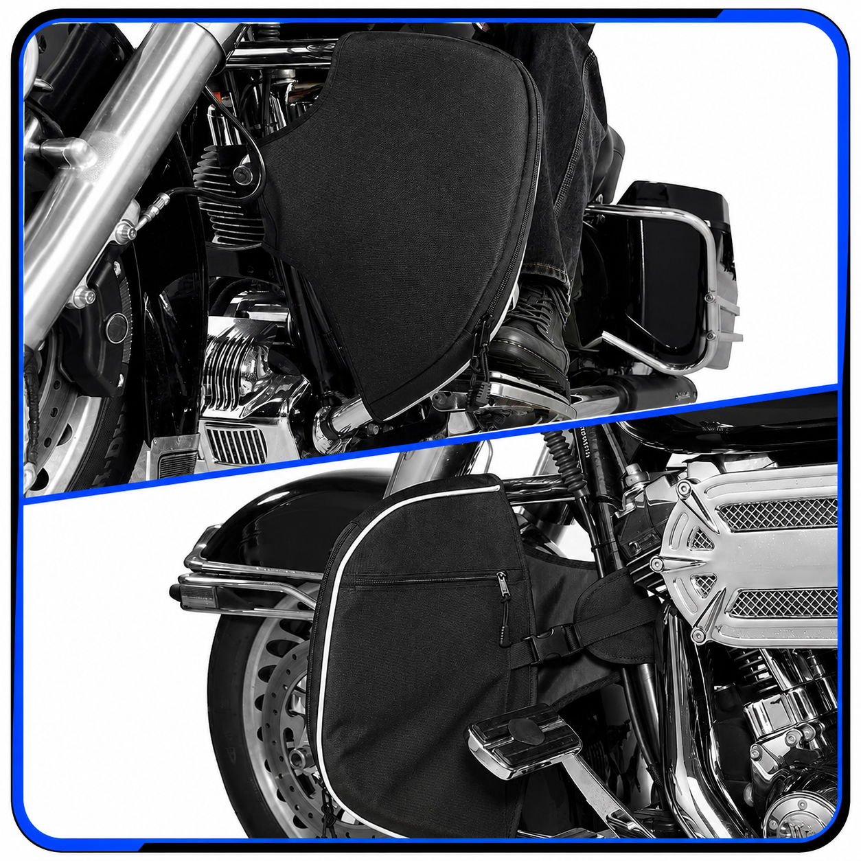Motorcycle Soft Lowers Chaps Engine Guard Cover Leg Warmer