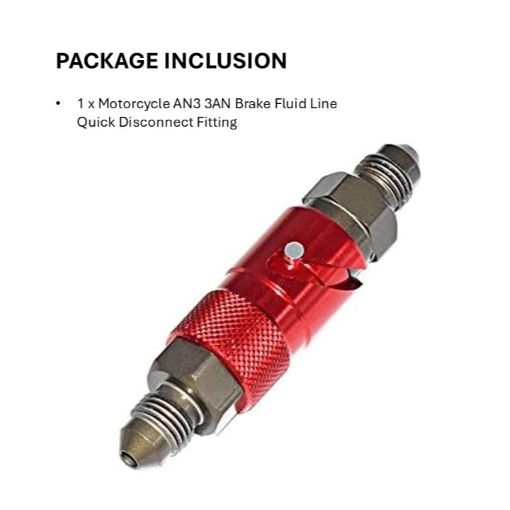 Motorcycle AN3 3AN Brake Fluid Line Quick Disconnect Fitting