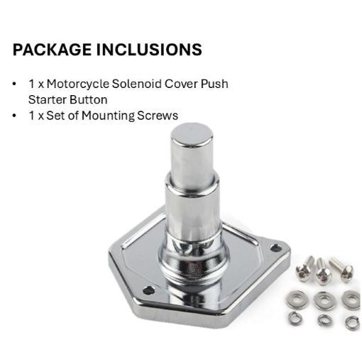 Motorcycle Solenoid Cover Push Starter Button Kit
