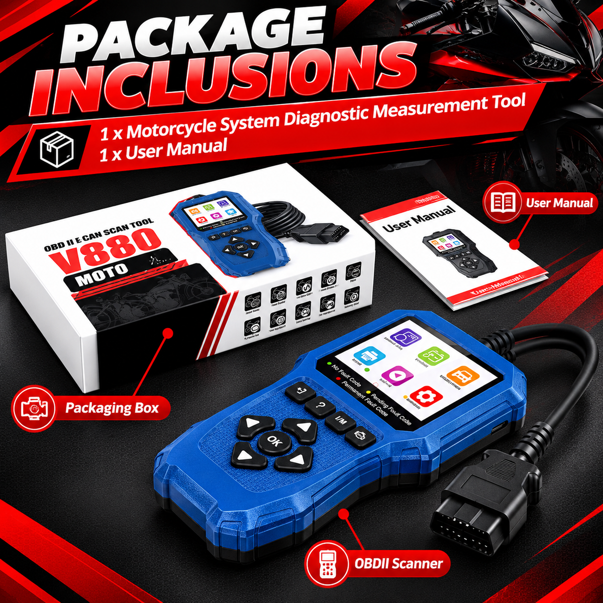 Motorcycle System Diagnostic Measurement Tool
