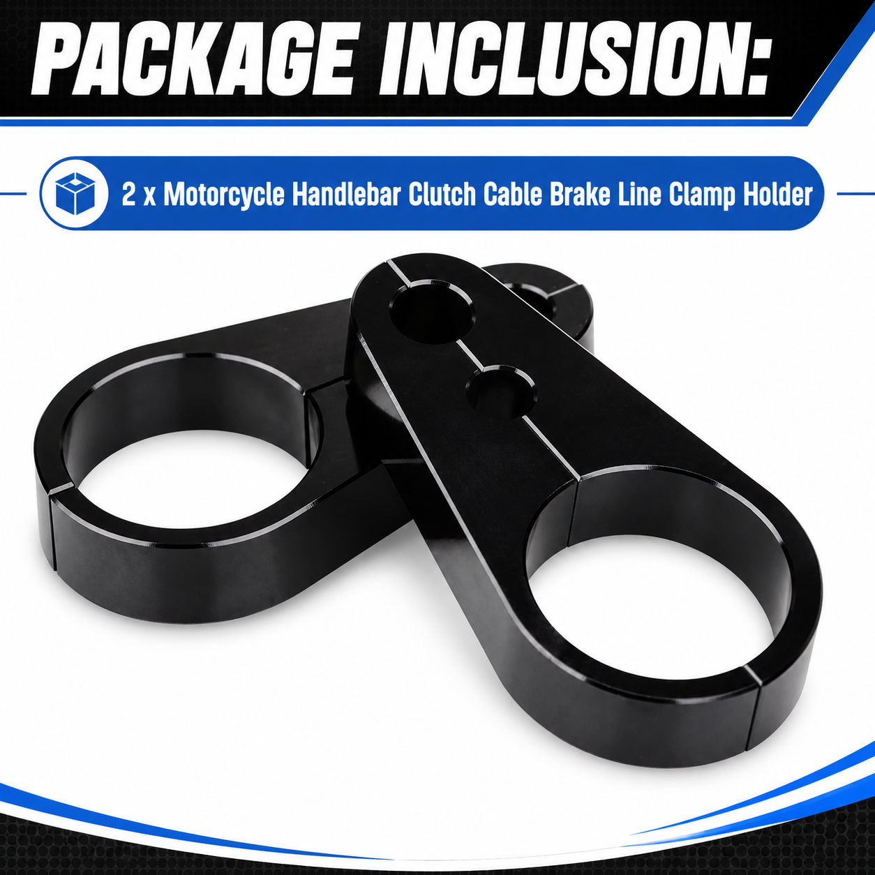 Motorcycle Handlebar Clutch Cable Brake Line Clamp Holder