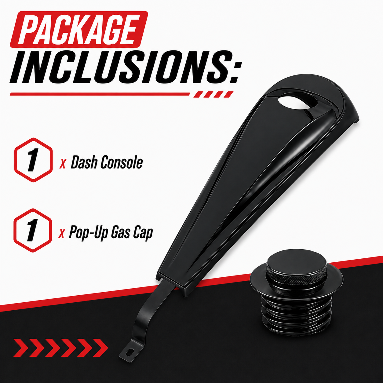 Motorcycle Smooth Dash Console with Pop-Up Gas Cap
